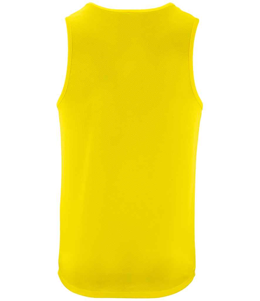 SOL'S Sporty Performance Tank Top in Neon Yellow, back view