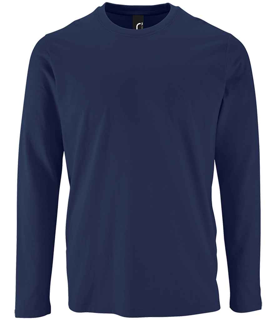 SOL'S Imperial Long Sleeve T-Shirt in French Navy, front view