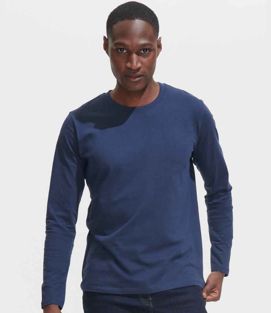 SOL'S Imperial Long Sleeve T-Shirt in French Navy
