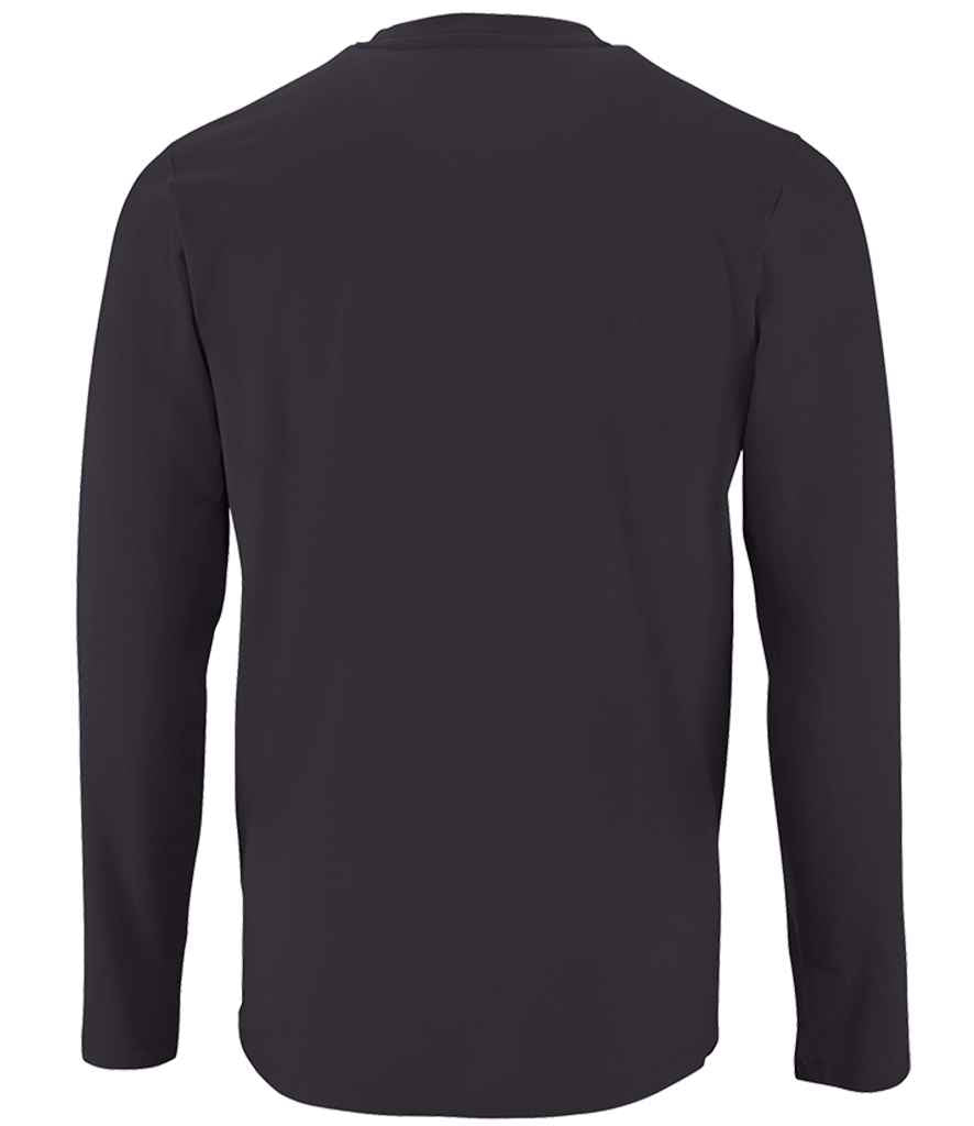 SOL'S Imperial Long Sleeve T-Shirt in Mouse Grey, back view