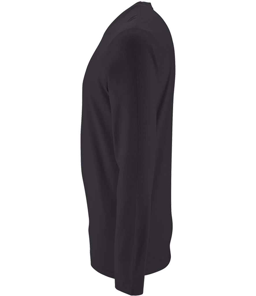 SOL'S Imperial Long Sleeve T-Shirt in Mouse Grey, side view