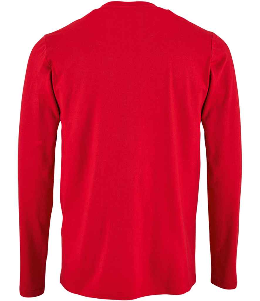 SOL'S Imperial Long Sleeve T-Shirt in Red, back view