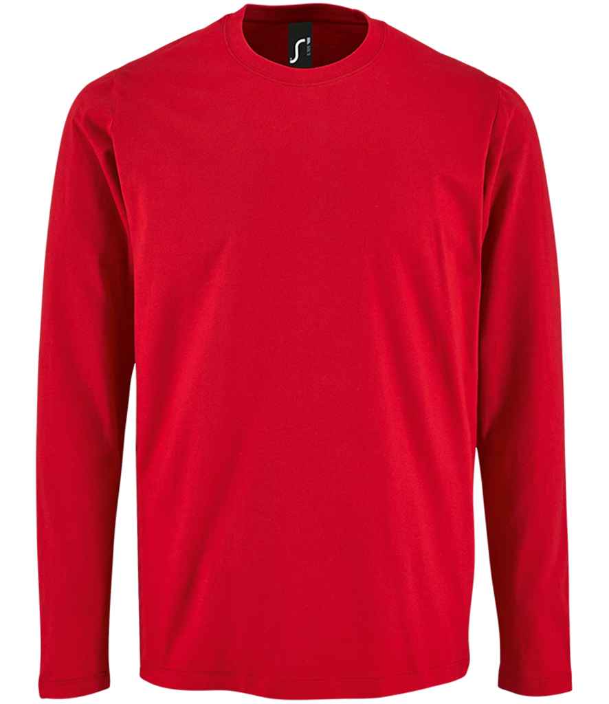 SOL'S Imperial Long Sleeve T-Shirt in Red, front view