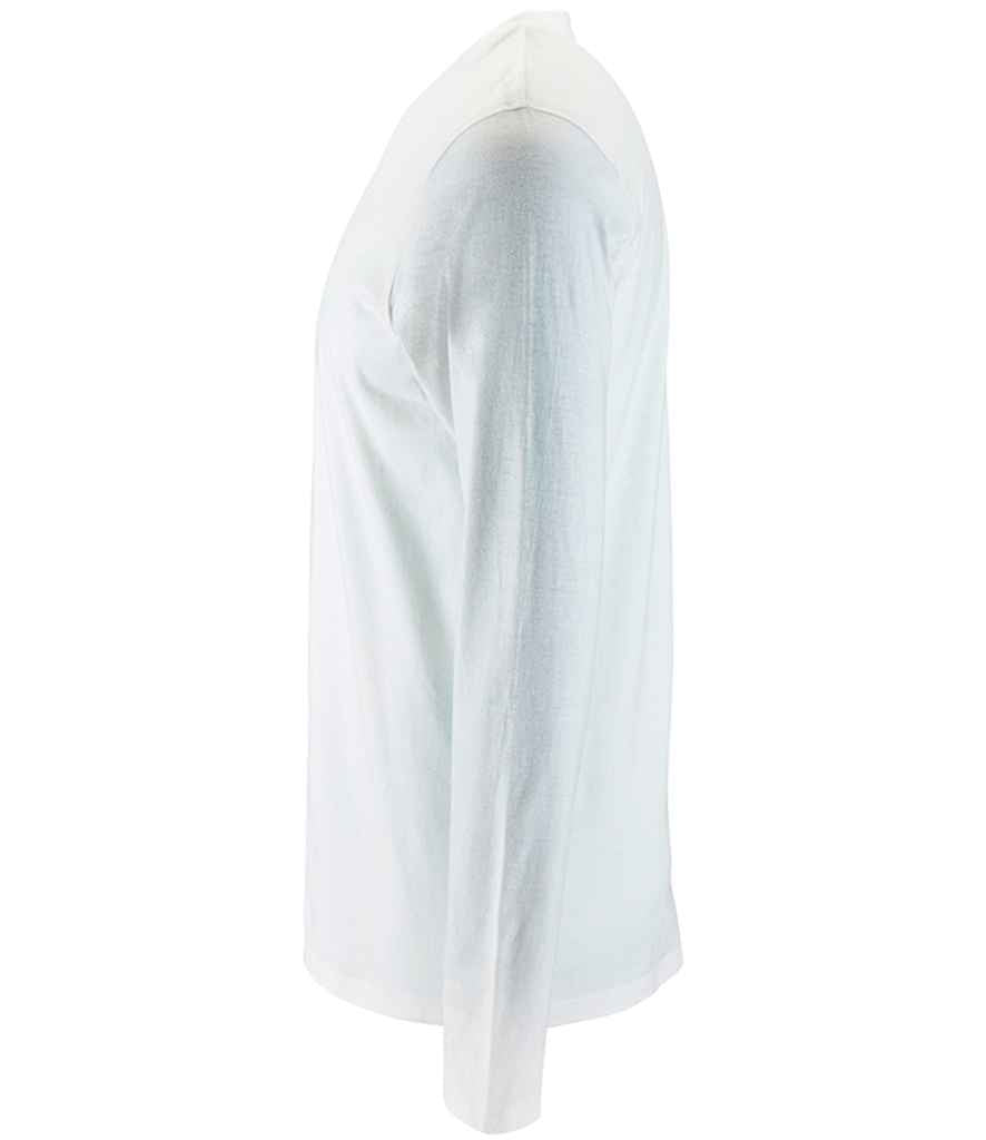 SOL'S Imperial Long Sleeve T-Shirt in White, side view