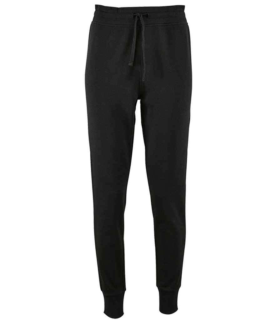 SOL'S Ladies Jake Slim Fit Jog Pants in Black, front view