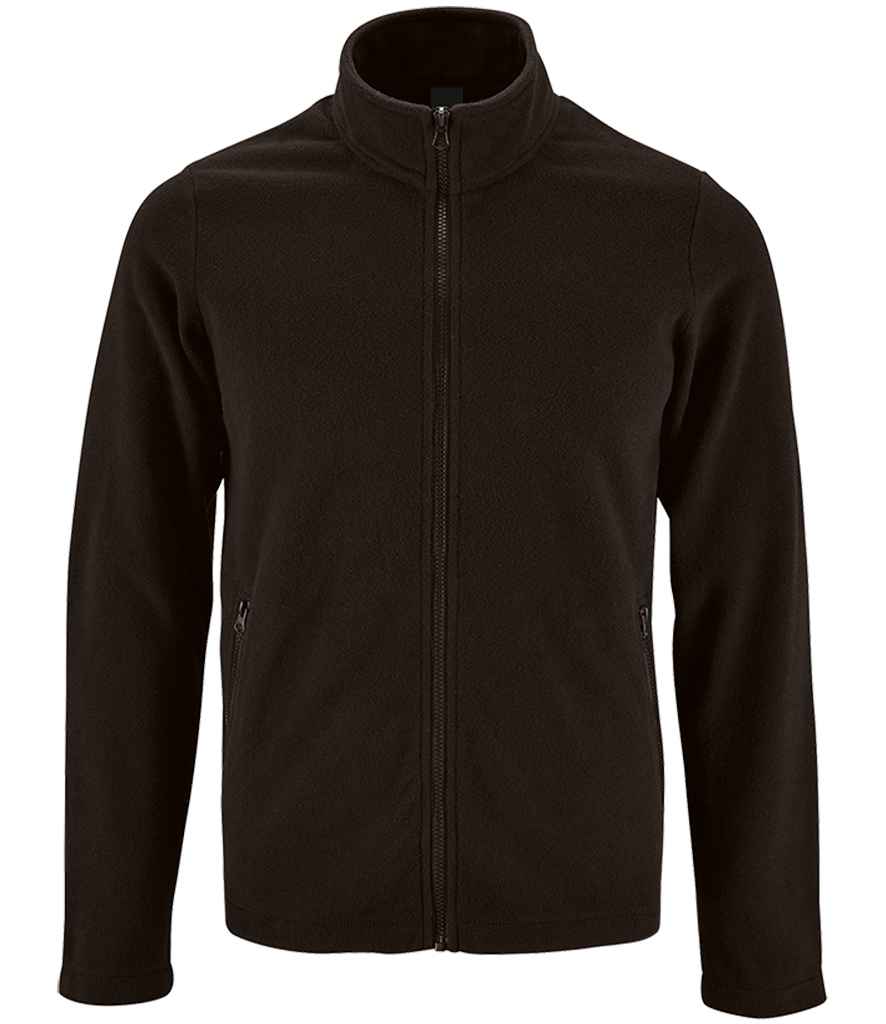 SOL'S Norman Fleece Jacket in Black, front view