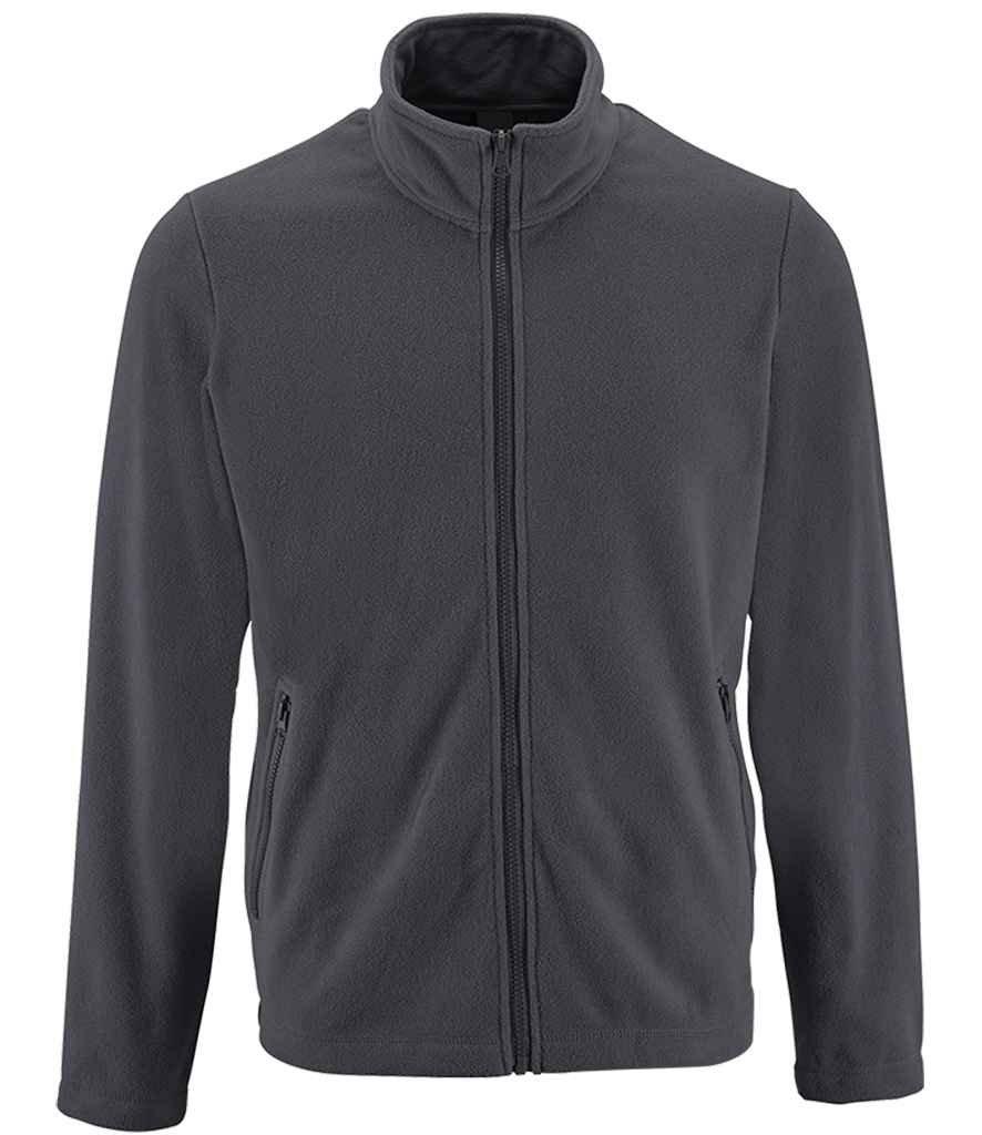 SOL'S Norman Fleece Jacket in Charcoal, front view