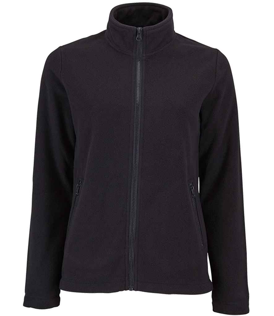 SOL'S Ladies Norman Fleece Jacket in Black, front view