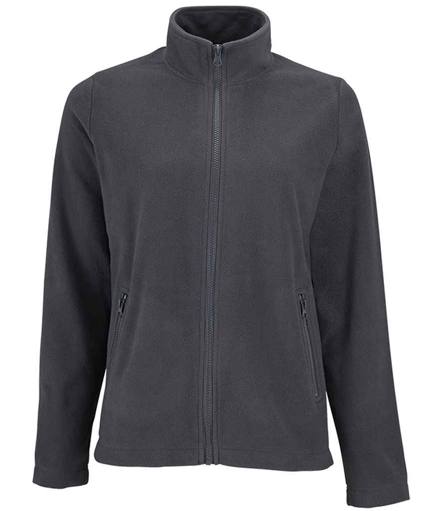 SOL'S Ladies Norman Fleece Jacket in Charcoal, front view