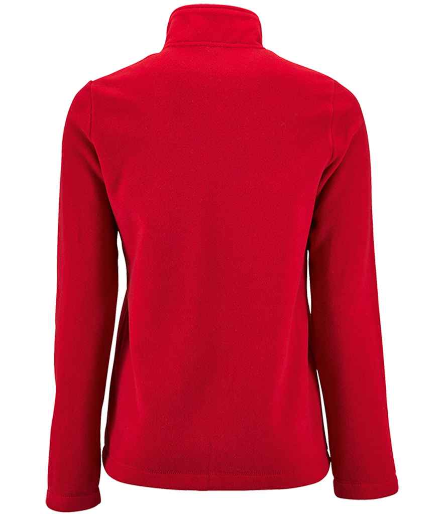 SOL'S Ladies Norman Fleece Jacket in Red, back view