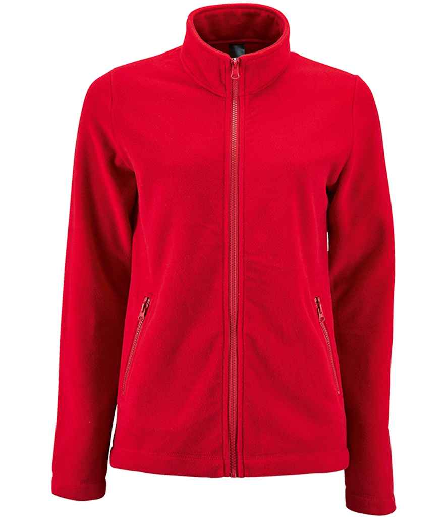 SOL'S Ladies Norman Fleece Jacket in Red, front view
