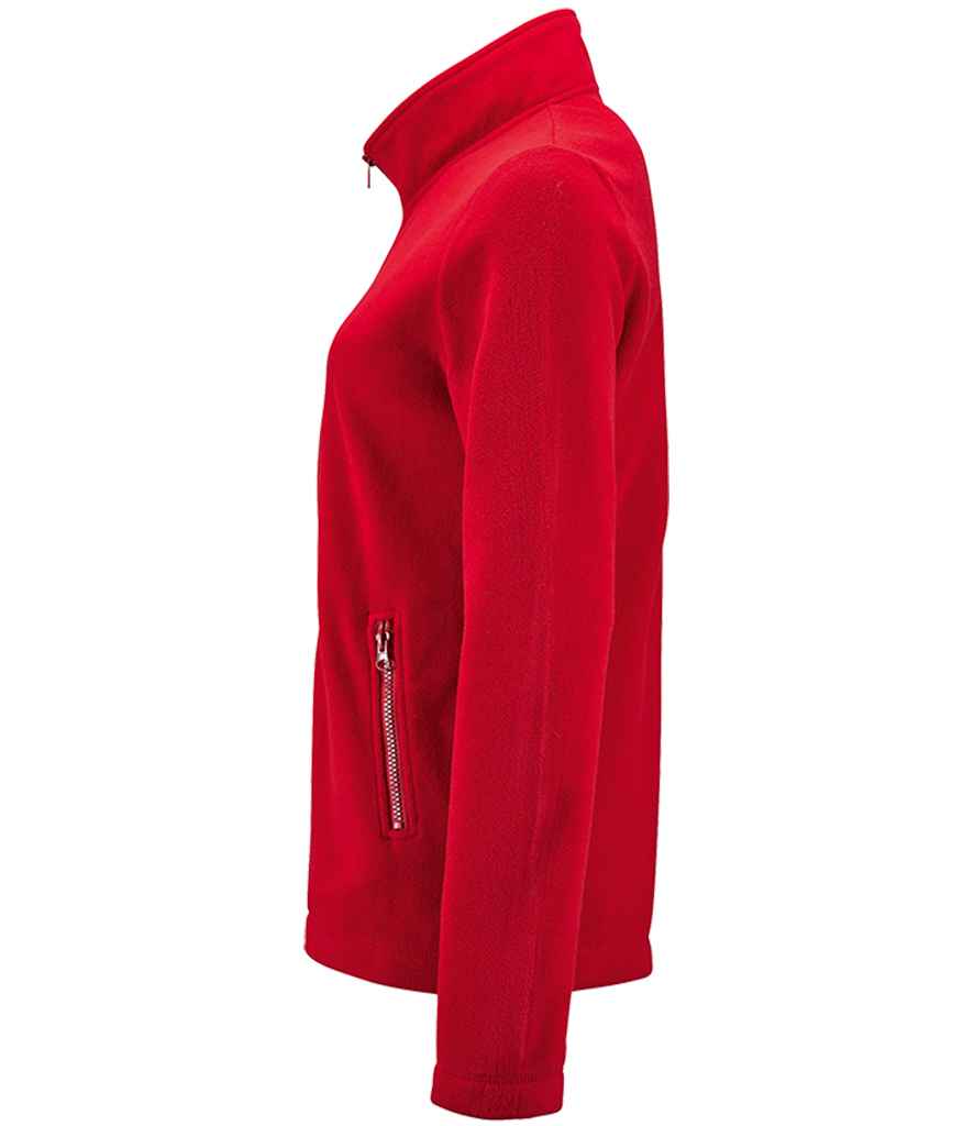 SOL'S Ladies Norman Fleece Jacket in Red, side view