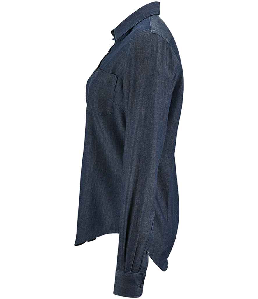 SOL'S Ladies Barry Denim Shirt in Denim Brut, side view