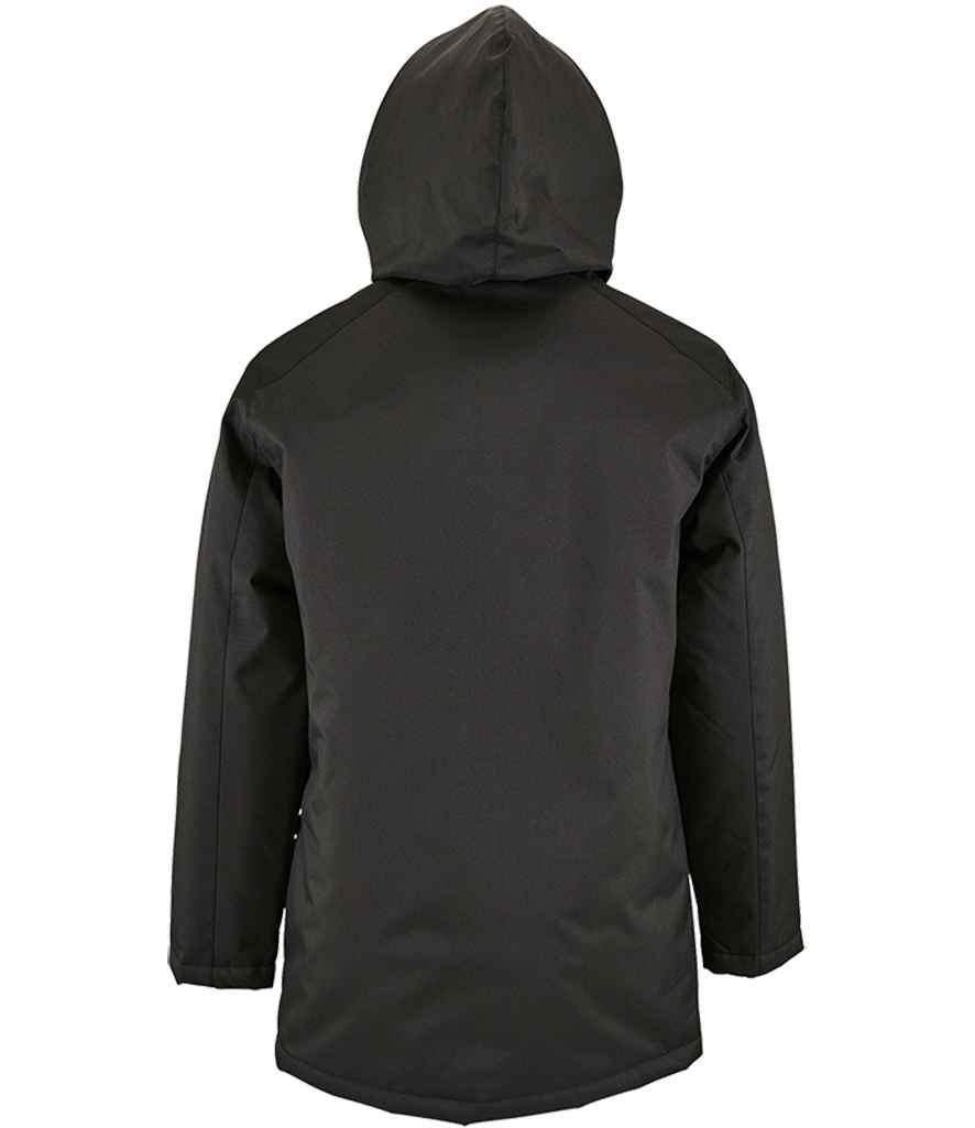 SOL'S Unisex Robyn Padded Jacket in Black, back view