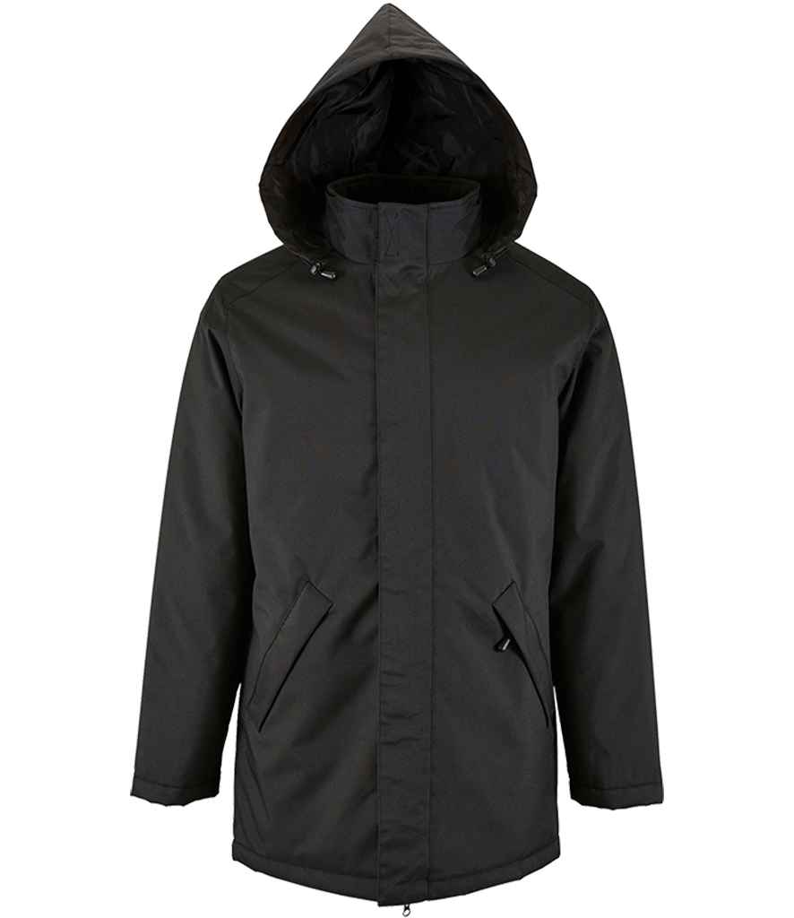 SOL'S Unisex Robyn Padded Jacket in Black, front view