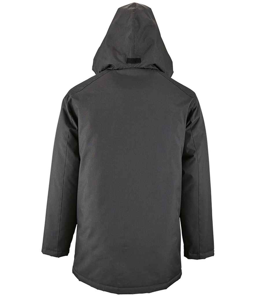 SOL'S Unisex Robyn Padded Jacket in Charcoal, back view