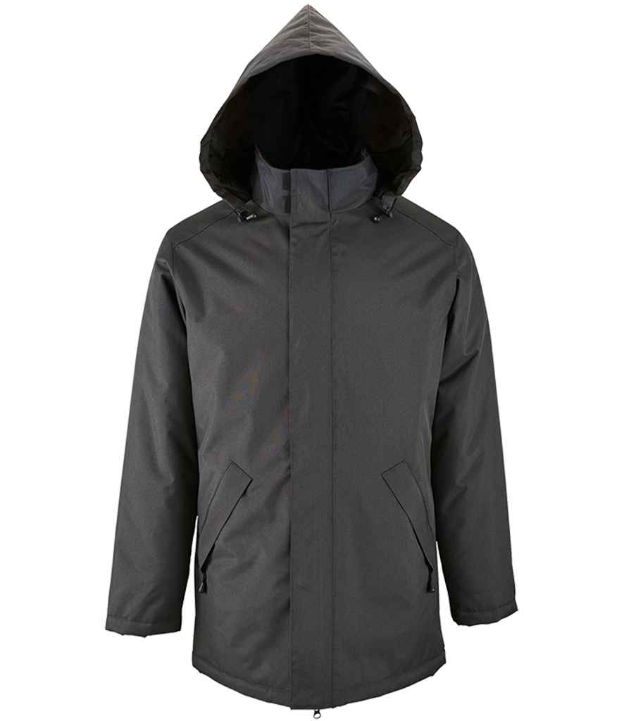 SOL'S Unisex Robyn Padded Jacket in Charcoal, front view