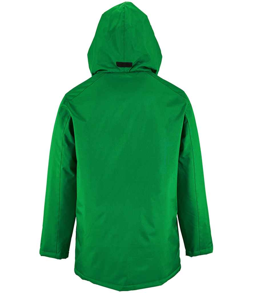 SOL'S Unisex Robyn Padded Jacket in Kelly Green, back view