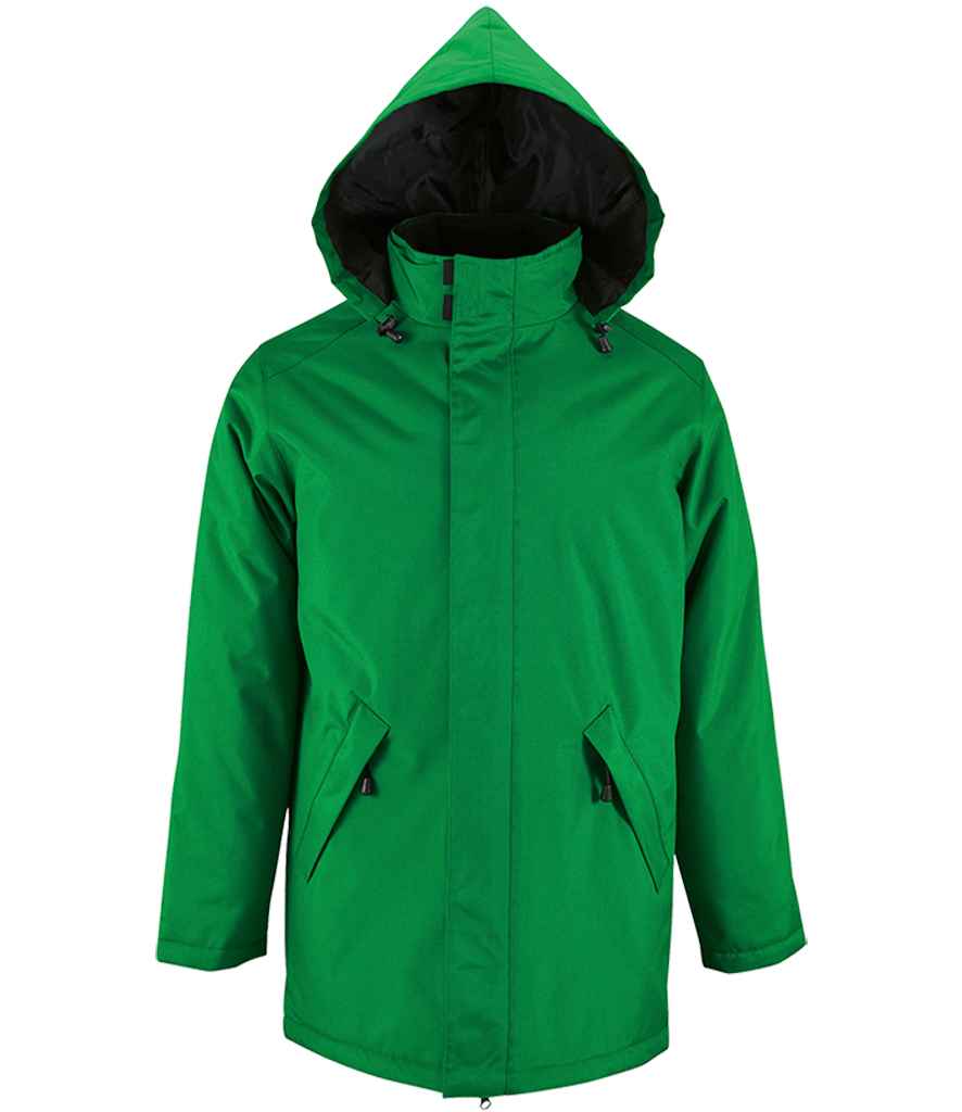 SOL'S Unisex Robyn Padded Jacket in Kelly Green, front view