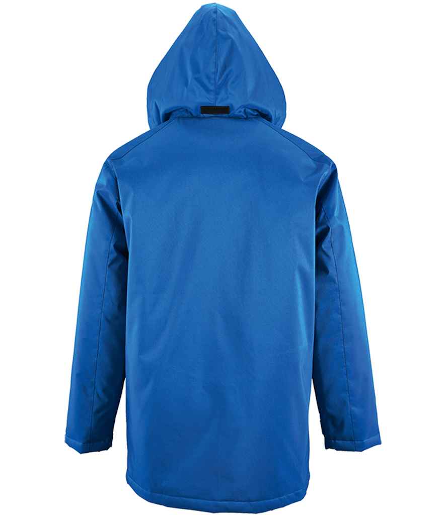 SOL'S Unisex Robyn Padded Jacket in Royal Blue, back view