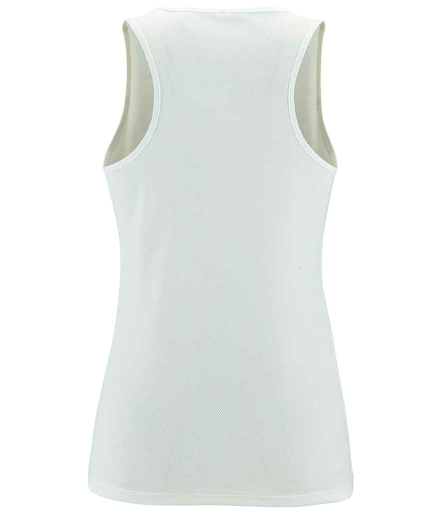 SOL'S Ladies Sporty Performance Tank Top in White, back view