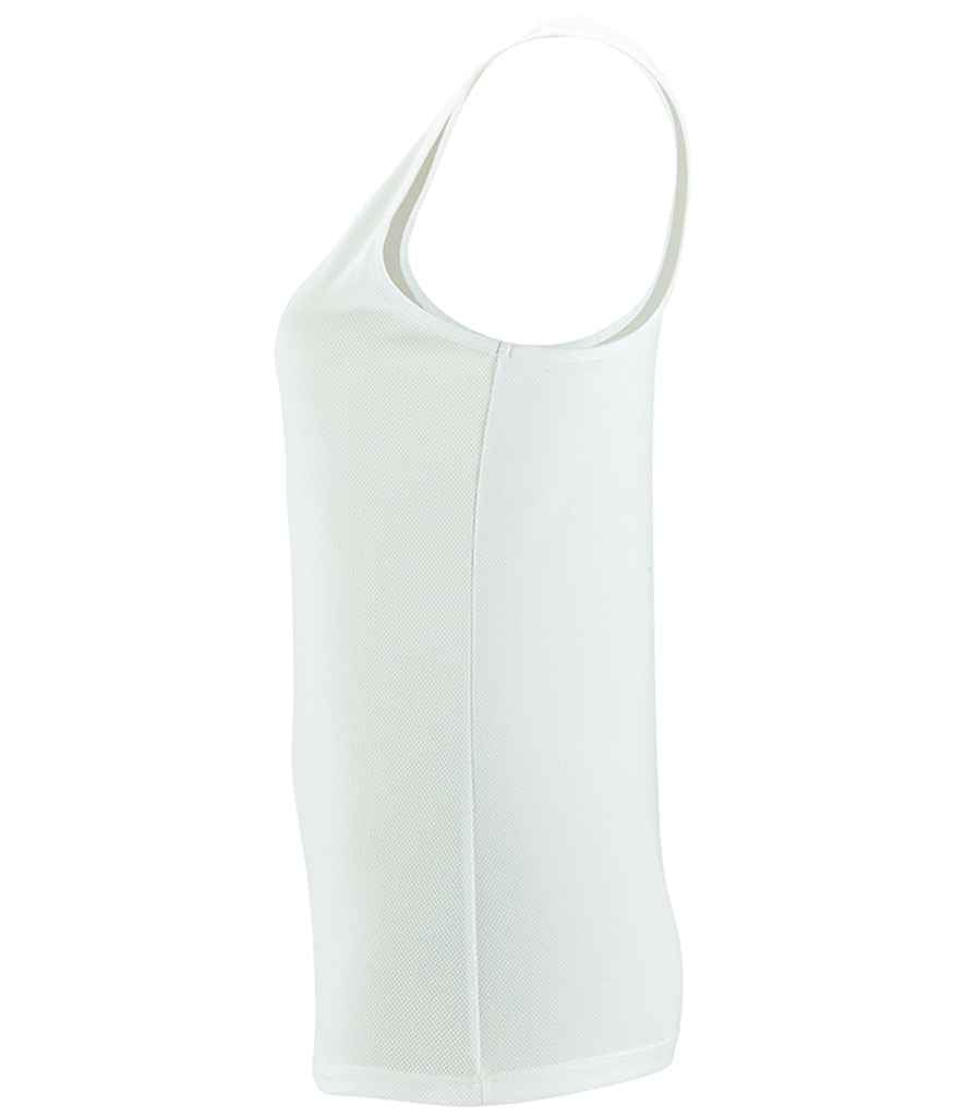 SOL'S Ladies Sporty Performance Tank Top in White, side view