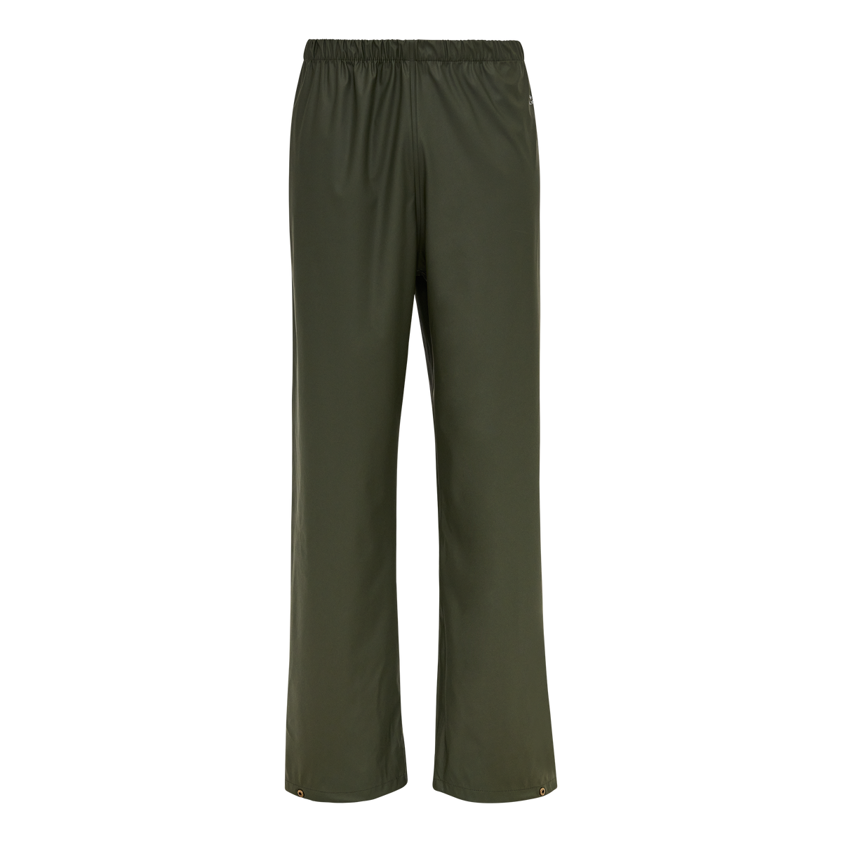 ELKA Rainwear Dry Zone PU Rain Trousers in Olive, front view