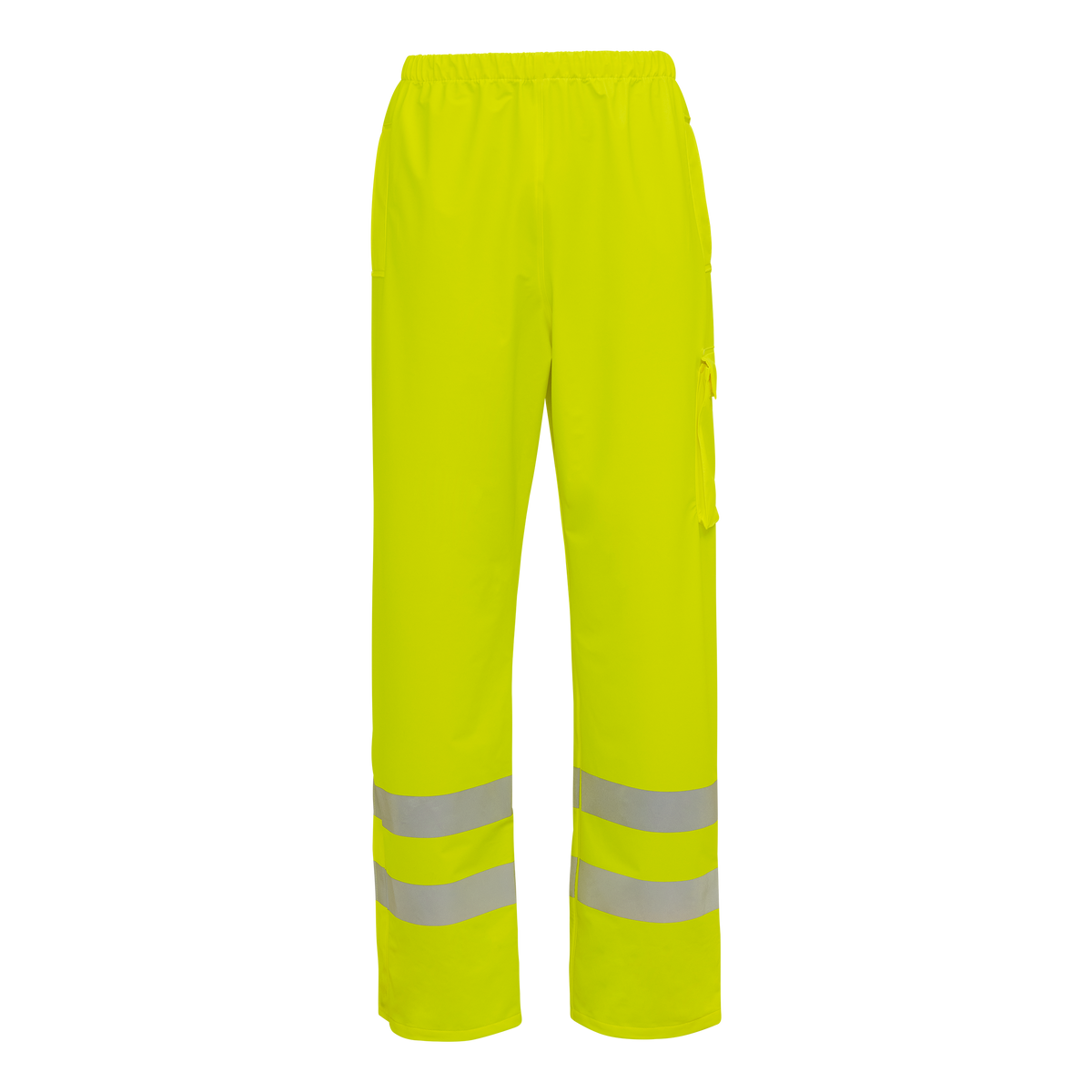 ELKA Rainwear Dry Zone Visible Waist Trousers with pockets in Fl. Yellow