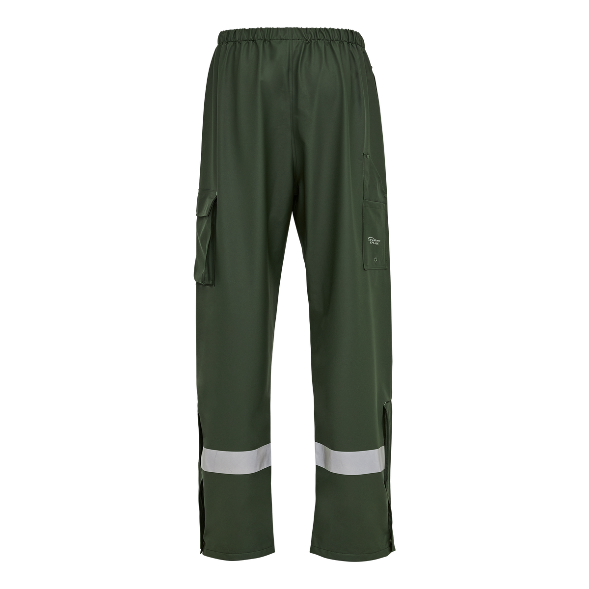 ELKA Rainwear Dry Zone D-Lux trousers with reflective stripes in Olive