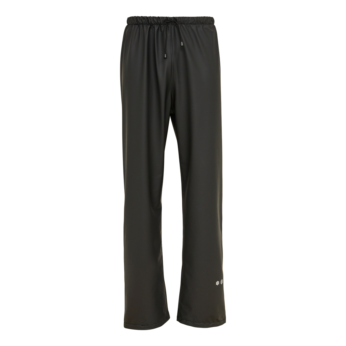 ELKA Rainwear Dry Zone D-Lux PU Rain Trousers in Black, front view