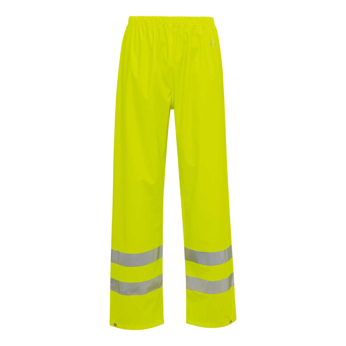 ELKA Rainwear Dry Zone Visible Rain Trousers Hi-Vis with reflective stripes in Fl. Yellow
