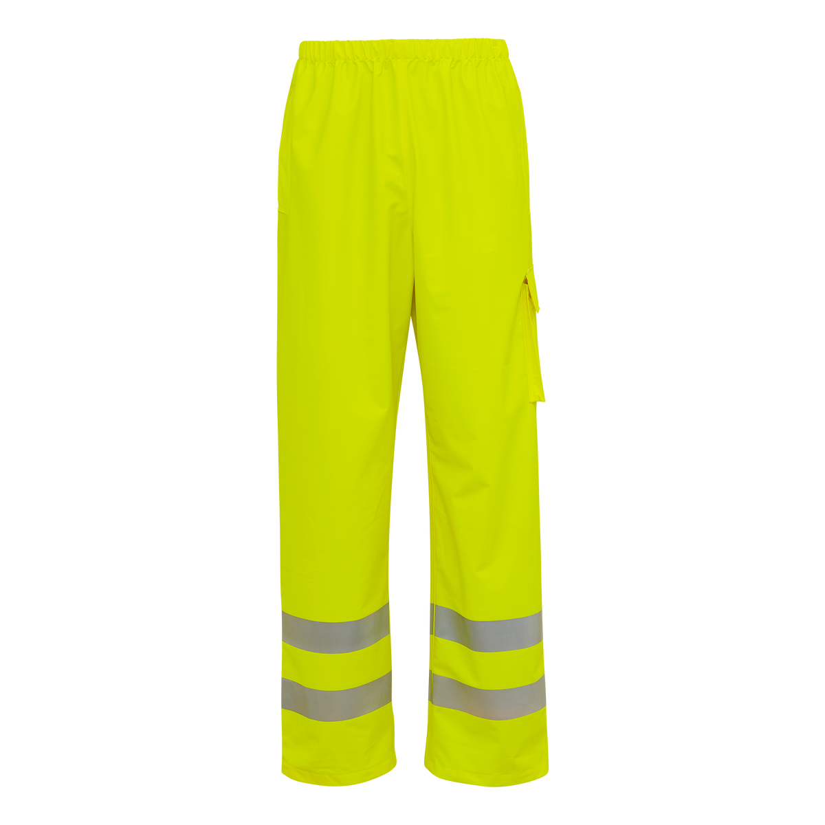 ELKA Rainwear Securetech Multinorm visible PU Waist Trousers in Fl. Yellow