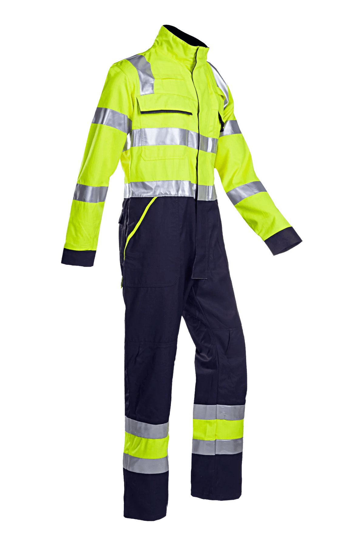 Sioen PRO Fareins in High-vis yellow/Navy blue, side view