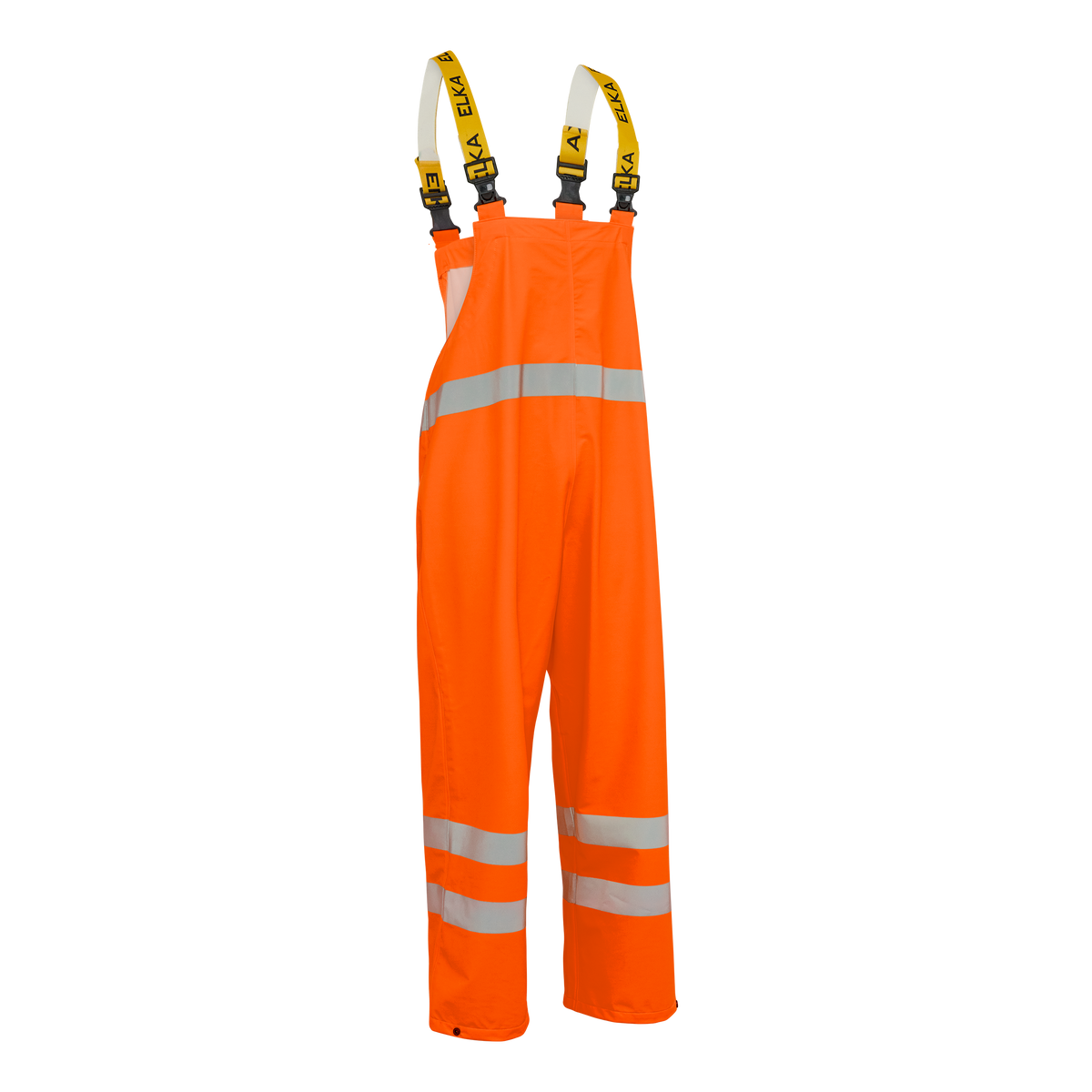 ELKA Rainwear Dry Zone Visible Bib & Brace in Fl. Orange, front view