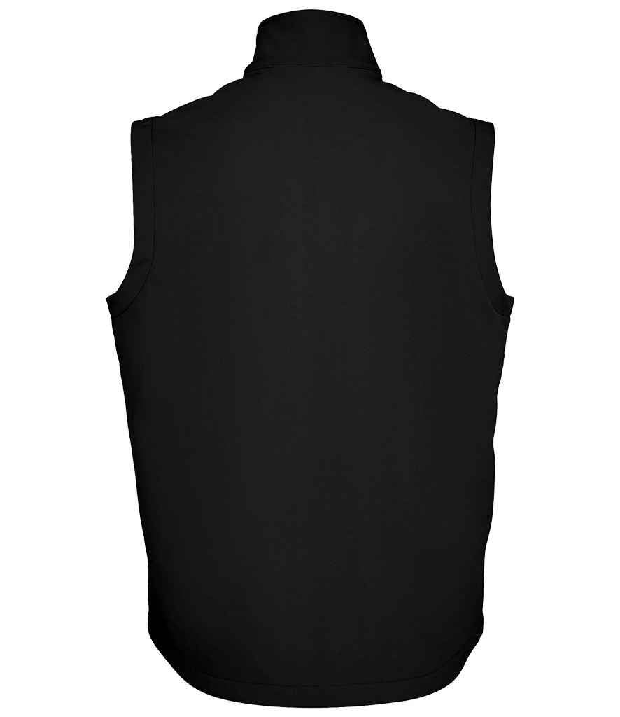 SOL'S Race Soft Shell Bodywarmer in Black, back view