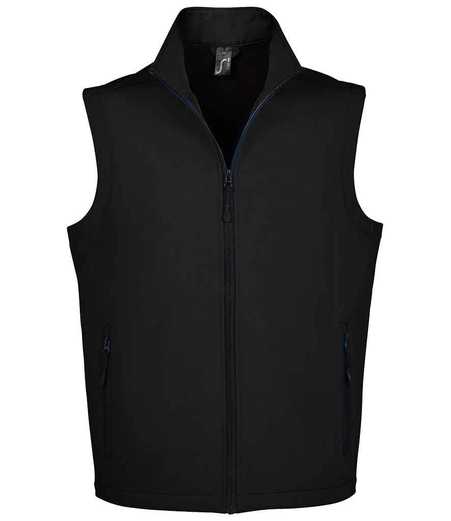 SOL'S Race Soft Shell Bodywarmer in Black, front view