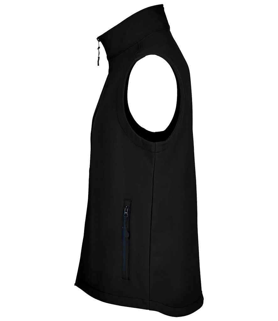 SOL'S Race Soft Shell Bodywarmer in Black, side view