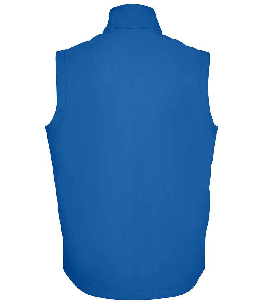 SOL'S Race Soft Shell Bodywarmer in Royal Blue, back view
