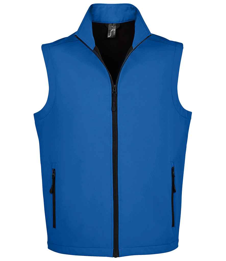 SOL'S Race Soft Shell Bodywarmer in Royal Blue, front view