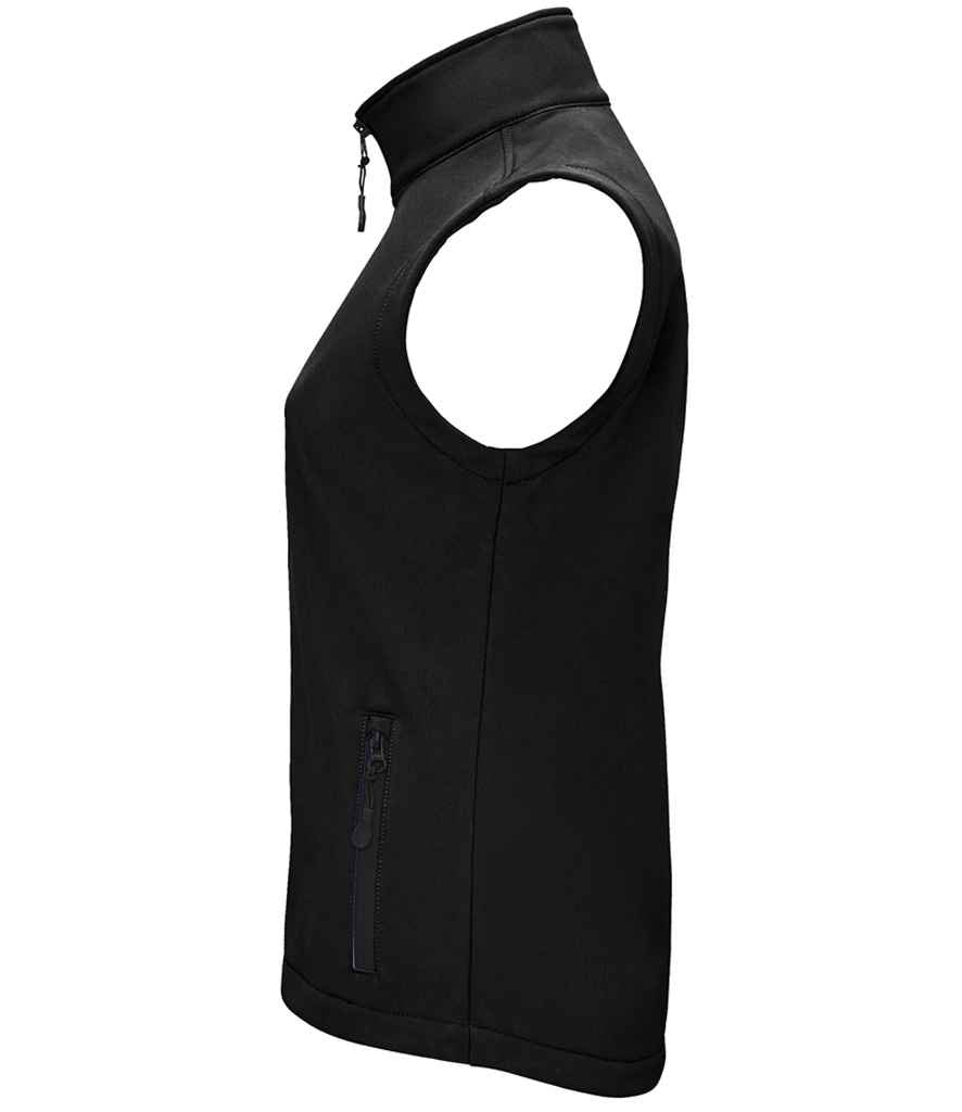SOL'S Ladies Race Soft Shell Bodywarmer in Black, side view