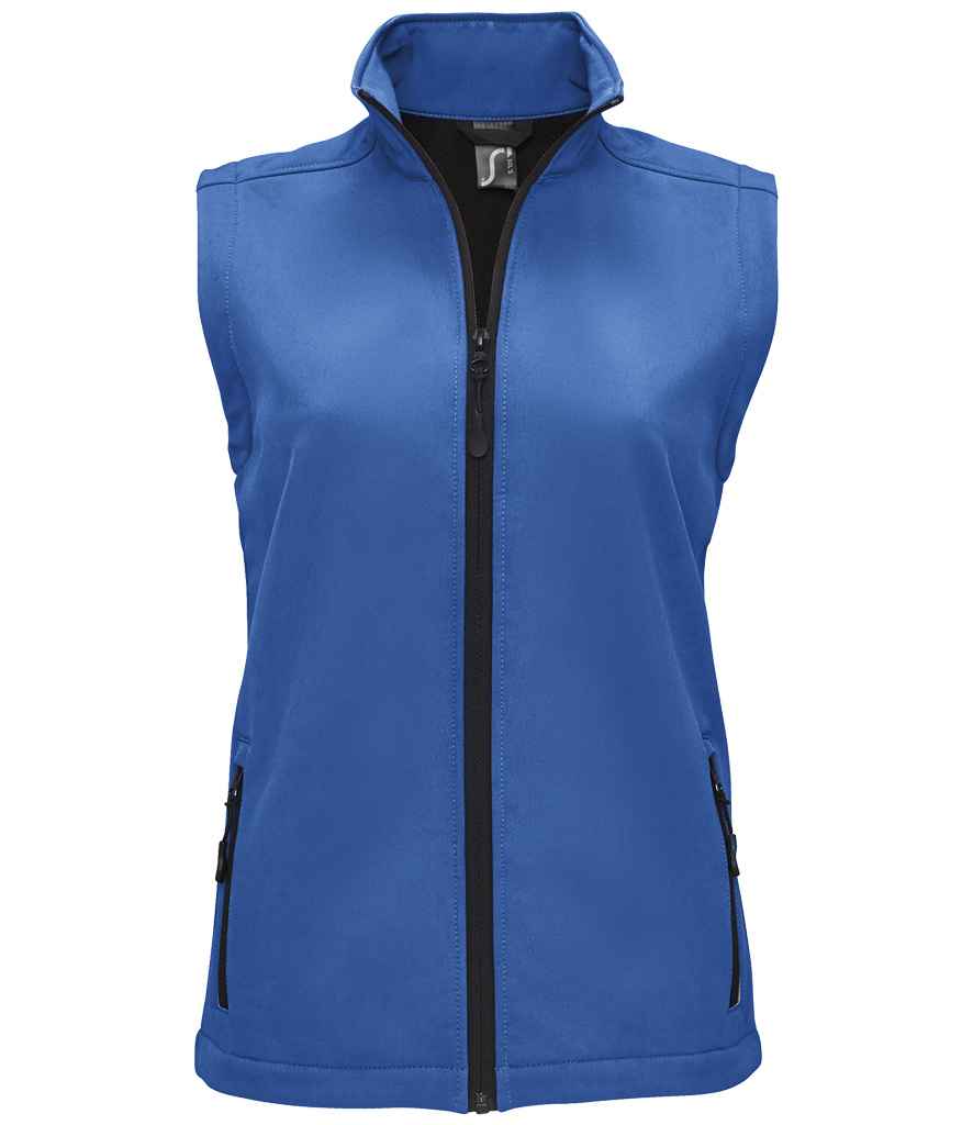 SOL'S Ladies Race Soft Shell Bodywarmer in Royal Blue, front view