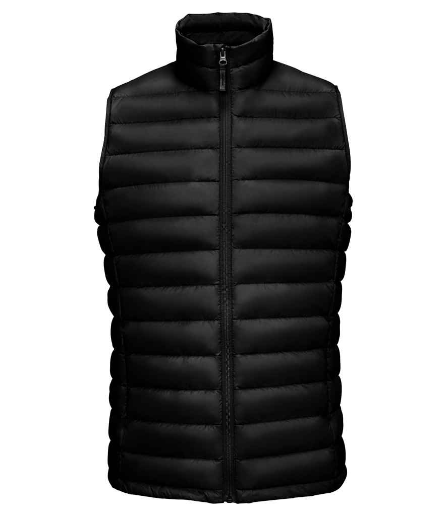 SOL'S Wilson Lightweight Padded Bodywarmer in Black, front view
