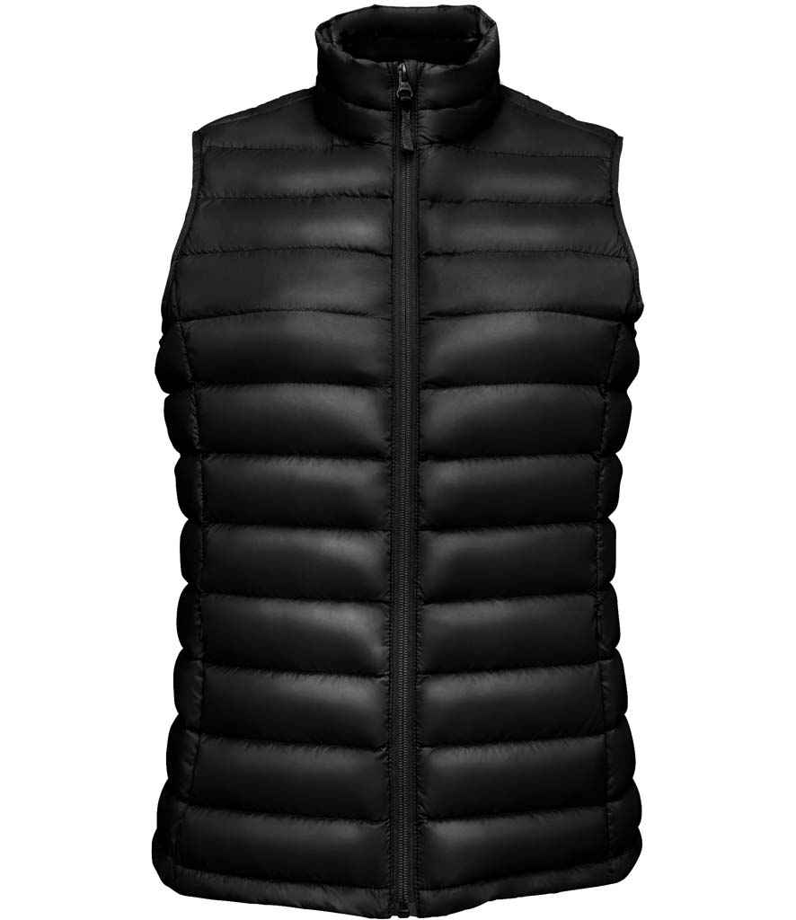 SOL'S Ladies Wilson Lightweight Padded Bodywarmer in Black, front view