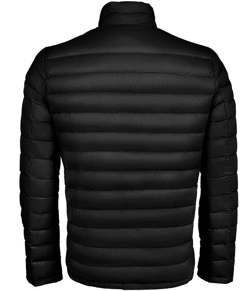 SOL'S Wilson Lightweight Padded Jacket in Black, back view