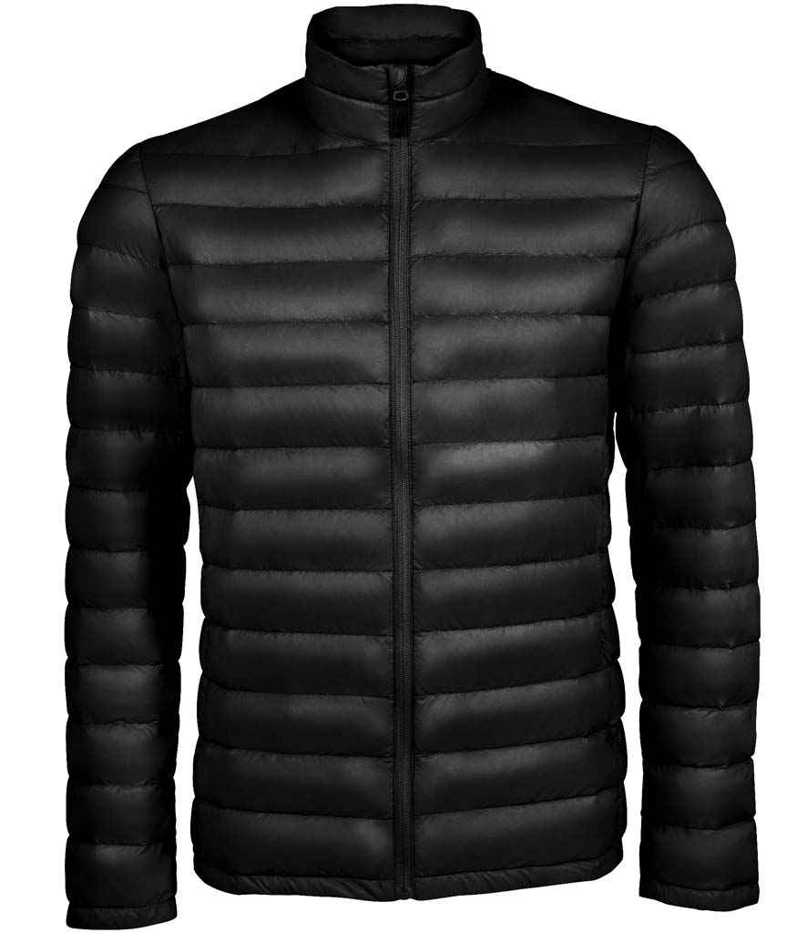 SOL'S Wilson Lightweight Padded Jacket in Black, front view