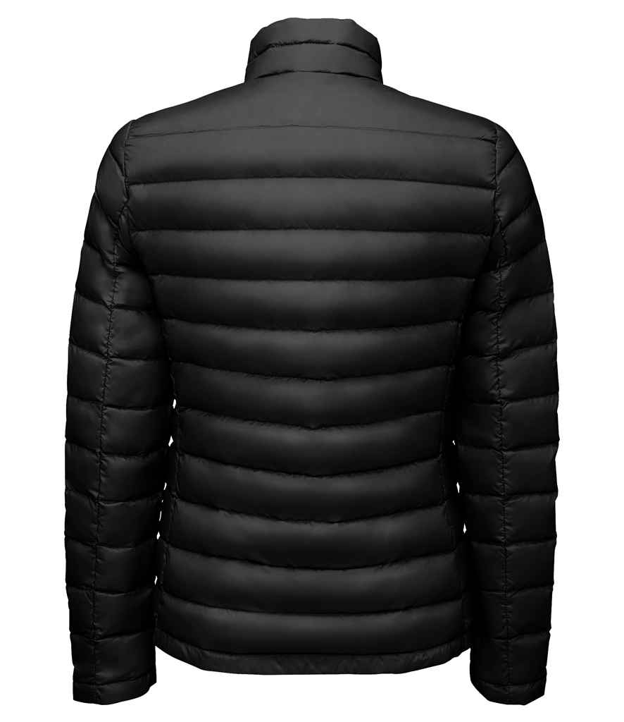 SOL'S Ladies Wilson Lightweight Padded Jacket in Black, back view