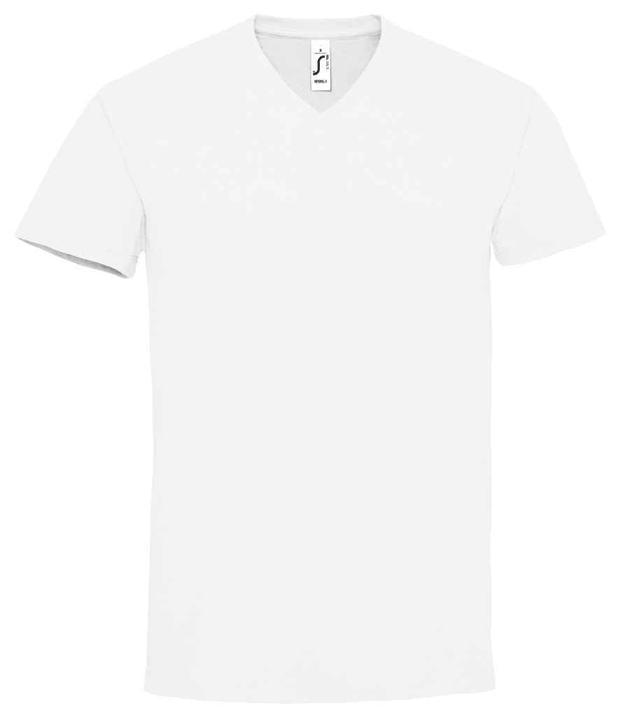 SOL'S Imperial V Neck T-Shirt in White, front view