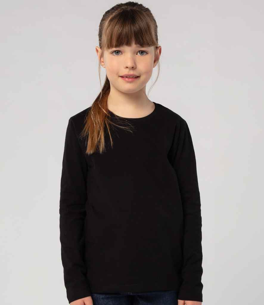 SOL'S Kids Imperial Long Sleeve T-Shirt in Deep Black