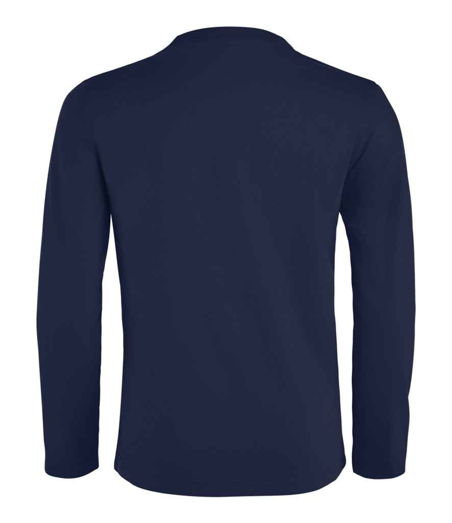 SOL'S Kids Imperial Long Sleeve T-Shirt in French Navy, back view