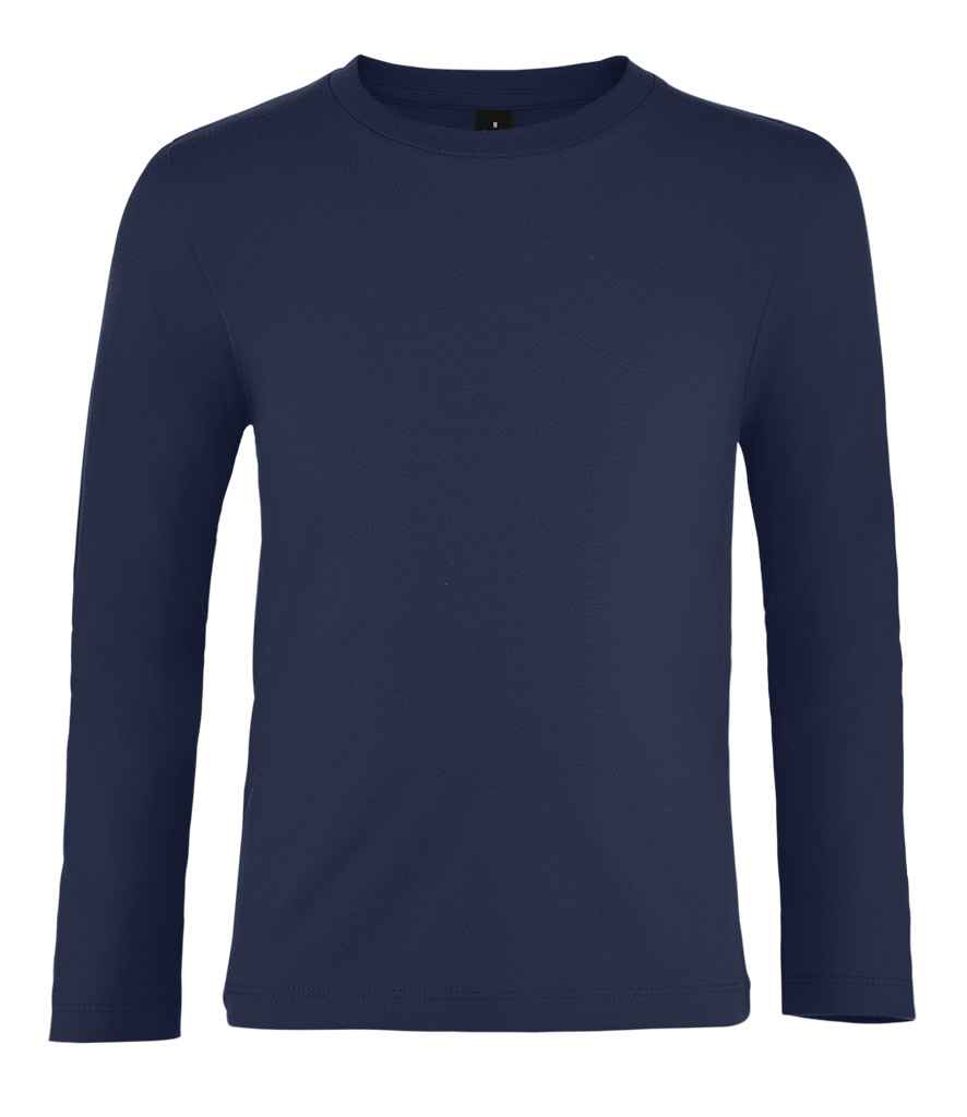 SOL'S Kids Imperial Long Sleeve T-Shirt in French Navy, front view